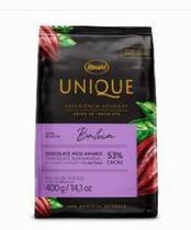 Gotas de chocolate meio amargo bahia 53% cacau unique 400g - harald