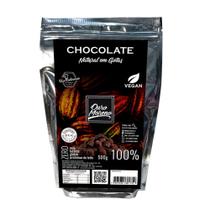 Gotas de Chocolate Natural 100% Cacau Low Carb Ouro Moreno - pacote de 500 g