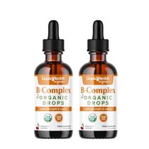 Gotas de complexo de vitamina B LIQUIDHEALTH Organic 20 mL (pacote com 2)