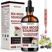 Gotas de Sea Moss KEDISOM 120 ml com Óleo de Semente Preta Orgânico