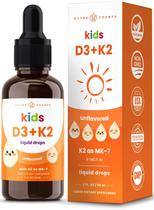 Gotas de vitamina D3 e K2 MK-7 NutraChamps Kids 1000 UI