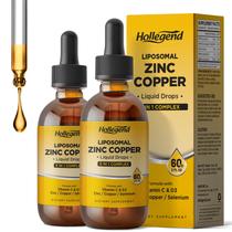 Gotas Lipossomais de Zinco e Cobre HOLLEGEND 60ml Sabor Mirtilo