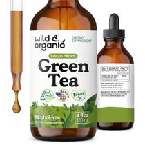 Gotas líquidas de extrato de chá verde Wild & Organic 120 ml de 2 meses Gotas líquidas de extrato de chá verde Wild & Organic 120 ml de 2 meses