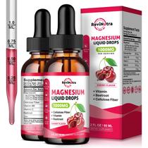 Gotas líquidas de glicinato de magnésio RevinUtra 1000 mg, pacote com 2 unidades