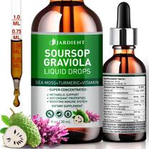 Gotas líquidas de graviola de graviola Jardient, 30 ml, pacote com 2