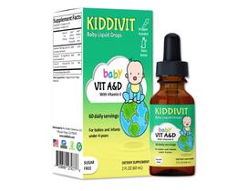 Gotas líquidas de vitamina A e D para bebês Kiddivit 60 mL com vitamina E