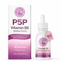 Gotas Líquidas de Vitamina B6 Soltrients P5P 58 ml 60 porções