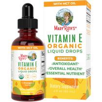 Gotas líquidas de vitamina E MaryRuth Organics 60 ml, suprimento para 2 meses