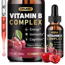 Gotas líquidas do complexo de vitamina B CFILIHTC com B1-B12 30 ml veganas
