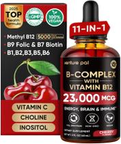Gotas líquidas do complexo de vitaminas B Venture Pal 11 em 1 23 mL Gotas líquidas do complexo de vitaminas B Venture Pal 11 em 1 23 mL