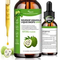 Gotas líquidas Wanish Soursop Graviola 2000mg 60mL 98% Absorp.
