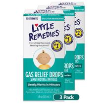 Gotas para Gases Infantis Little Remedies - Pacote com 3 Frascos (1 Oz)