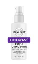 Gotas tonificantes roxas concentradas Keracolor 60mL para cabelos loiros