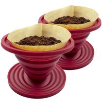 Gotejador de café Attsky dobrável Pour Over Camping Red x2