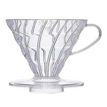 Gotejador de café Hario V60 de plástico tamanho 02 transparente para 1-4 xícaras Gotejador de café Hario V60 de plástico tamanho 02 transparente para 1-4 xícaras