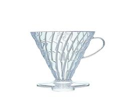 Gotejador de café Hario V60 de plástico tamanho 03 para 1-6 xícaras transparente Gotejador de café Hario V60 de plástico tamanho 03 para 1-6 xícaras transparente