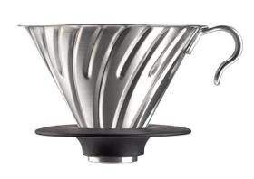 Gotejador de café Hario V60 em forma de cone de metal para 1-6 xícaras Gotejador de café Hario V60 em forma de cone de metal para 1-6 xícaras