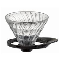 Gotejador de café HARIO VDGR-02-B V60 Vidro resistente ao calor preto Gotejador de café HARIO VDGR-02-B V60 Vidro resistente ao calor preto