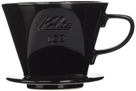 Gotejador de café Kalita Ceramic Black para 2-4 xícaras 02005 Gotejador de café Kalita Ceramic Black para 2-4 xícaras 02005