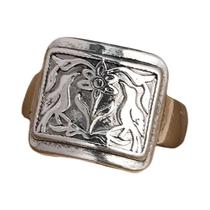 Gótico Flor Vintage e Anel Padrão Pássaro, Bohemian Band, Anel Criativo, Personalidade Jóias, Festa