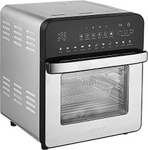 GoWISE USA 14.7-Quart Air Fryer Grill com Elementos de Aquecimento Duplo & Forno com Rotisserie, Desidratador, Pré-aquecimento e Funções de Fervura + 11 Acessórios com 2 Livros de Receitas (Aço Inoxidável / Preto), Ultimate