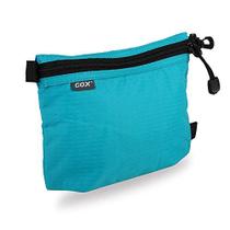 Gox Travel Toiletry Bag Carry On Zipper Pouch Cosmetic Kit Makeup Digital Bag Water Resistant Nylon (Turquesa)
