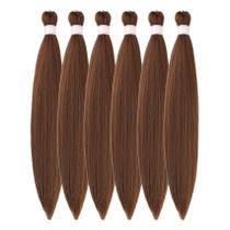 Gozill para cabelo trançado, pré-esticado, marrom mel, sintético