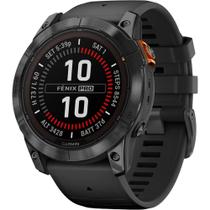 GPS Garmin Fenix 7X Pro Solar Edition Cinza Ardósia com Pulseira Preta GPS Garmin Fenix 7X Pro Solar Edition Cinza Ardósia com Pulseira Preta