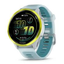 Gps Garmin Forerunner 570 Amarelo com Pulseira Marfim Turquesa