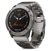 GPS Garmin Náutico Relógio Quatix 6X Solar Titânio com Pulseira Titânio
