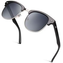 GQUEEN GQO6 Gafas de Sol Clásicas Polarizadas con Montura de Cuerno Protección UV400