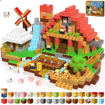GraceDuck 120 Peças Blocos Magnéticos - Blocos de Construção Magnéticos, Casas de Animais da Fazenda Magnéticas para Empilhar, Brinquedos Sensorial Montessori STEM para Crianças 3+ Meninos e Meninas Presentes de Natal e Aniversário
