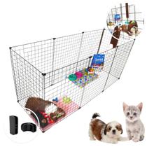 Grade 6 Painéis 60x80cm Modular Cerca Aramada Pet Ambiente Seguro e Fácil Montagem Grade 6 Painéis 60x80cm Modular Cerca Aramada Pet Ambiente Seguro e Fácil Montagem