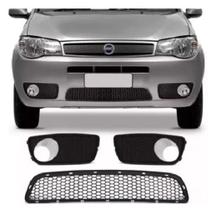 Grade Central Parachoque Milha Farol Furo Siena 2004 A 2007