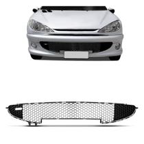 Grade Central Peugeot 206 2004 A 2010 Preto C/friso Cromado Grade Central Peugeot 206 2004 A 2010 Preto C/friso Cromado
