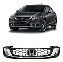 Grade CIVIC LXR 2015 2016 2017 Com Emblema - BLACK PIANO - FRISO CROMADO