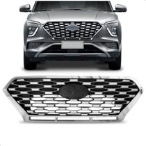Grade Creta 2020 2021 2022 2023 Prata Com Moldura Cromada Grade Creta 2020 2021 2022 2023 Prata Com Moldura Cromada