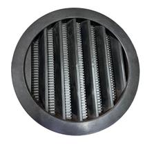 Grade De Ar 200mm Redonda Tipo Veneziana Para Ambientes Fechados Preta 2pç