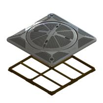 Grade de fundo latao 30x30 c/tampa fsb base abs sodramar Grade de fundo latao 30x30 c/tampa fsb base abs sodramar