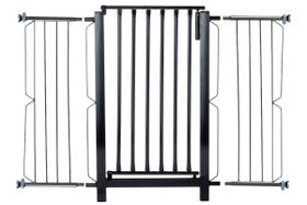Grade De Porta Para Crianças E Pets Para 106cm A 110cm - Preto