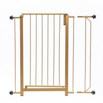 Grade De Porta Pet Fit Collors Tubline Com Extensor - Dourado escuro