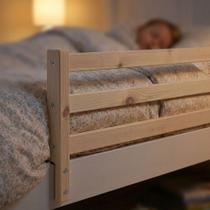 Grade de Proteção para Cama Infantil 100% Madeira Segurança e Conforto para Criança - Natural