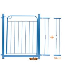 Grade De Proteção para Pet Cães Bebês e Crianças Para Portas Portão Azul - 90cm