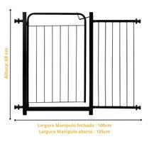 Grade De Proteção para Pet Cães Para Portas Portão Ext 30cm Preto Grade De Proteção para Pet Cães Para Portas Portão Ext 30cm Preto