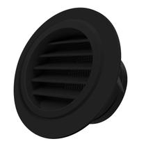 Grade de ventilação de beiral Quadafy redonda de 4 polegadas com tela anti-insetos preta
