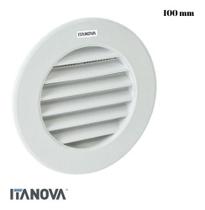 Grade De Ventilacao Plastica 100mm Redonda Branca Exaustor