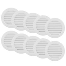 Grade de Ventilação Plástica Redonda 150mm Branca, Kit com 10 Peças ITC