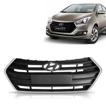 Grade diandeira hyundai hb20 hatch 2016 2017 preta com moldura cromada Grade diandeira hyundai hb20 hatch 2016 2017 preta com moldura cromada