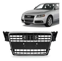 Grade Dianteira Audi A4 2009 2010 11 2012 Com Friso Cromado Preto Grade Dianteira Audi A4 2009 2010 11 2012 Com Friso Cromado Preto