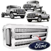 Grade Dianteira Cromada para Ford F250, F350 e F4000 de 2006 a 2015 com Emblema